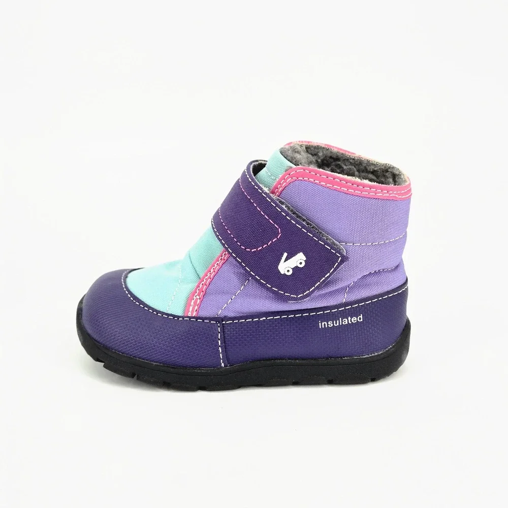 See Kai Run Blake Waterproof Insulated Purple Mint Winter Boots Kids Size 8 EUC